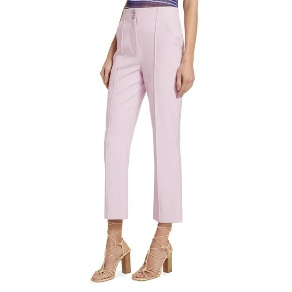 NWT. VERONICA BEARD Kean Cropped Pant In Barely Orchid - Picture 5 of 14